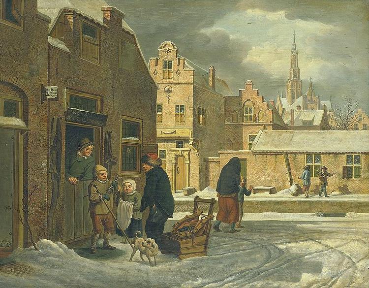 Dirk Jan van der Laan Cityscape in winter.